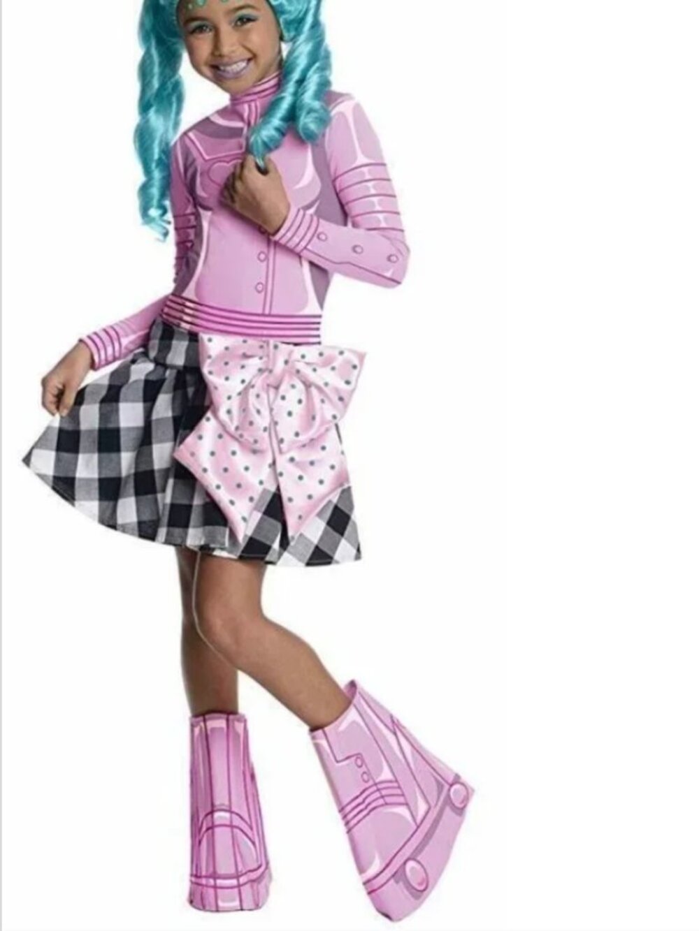 Novi Stars Mae Tallick Halloween Costume 4/6 Alien Dress, Shoe Covers Girls